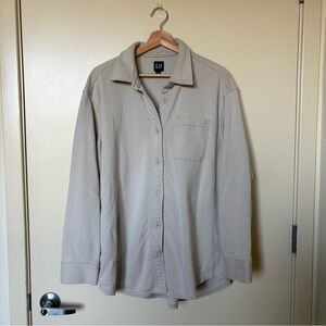Gap Women’s Beige Long Sleeve Button Up Lumber-Jane Jacket